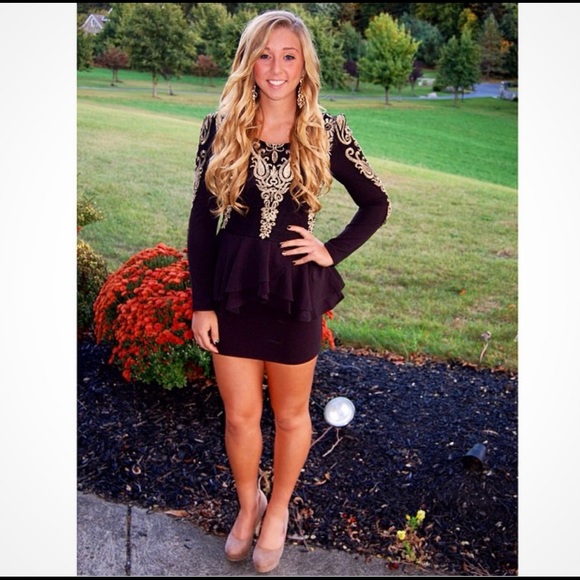 Black Bodycon Dress - Picture 1 of 3
